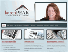 Tablet Screenshot of karenpeakcpa.com